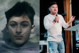 Montagem de fotos com o ator Marcel Ruiz como John Smith (à esq.) no filme Superação; e John Smith hoje