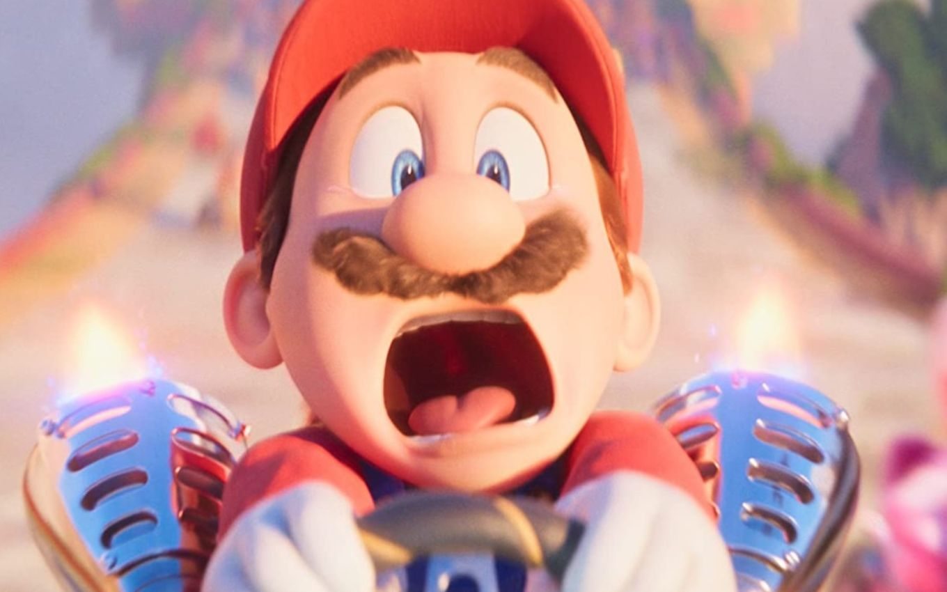 Cena de Super Mario Bros. O Filme, que está disponível para assistir online e alugar no Prime Video