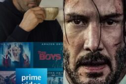Imagens de Operação Fortune e John Wick 4, filmes que estão disponíveis para assistir online no Prime Video