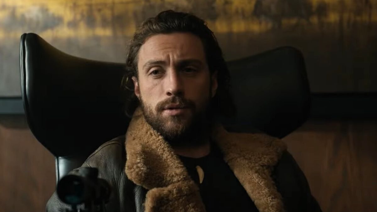 Quem é Kraven? Imagem de Aaron Taylor-Johnson no filme do universo Homem-Aranha