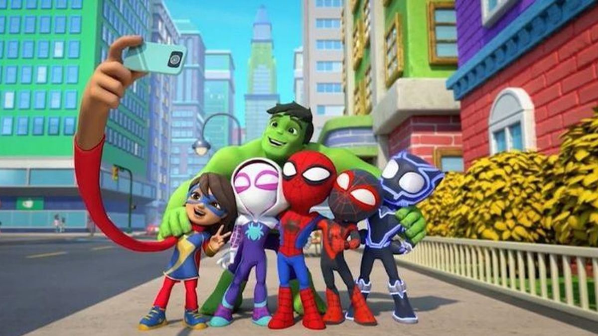Imagem de Spidey e Seus Amigos Espetaculares, na lista de lançamentos Disney+ julho de 2023
