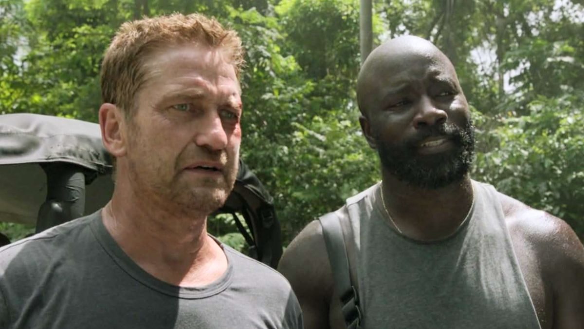 Gerard Butler e Mike Colter em cena do filme Alerta Máximo, disponível no Prime Video