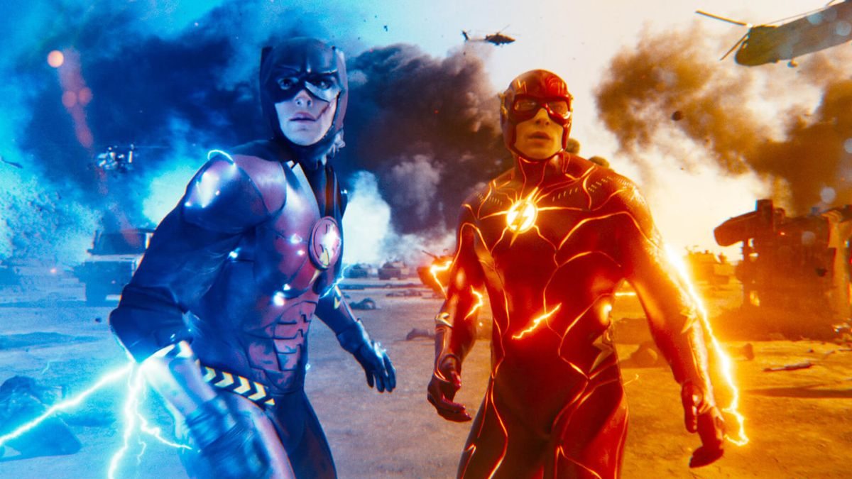 Imagem do filme The Flash, com CGI questionável