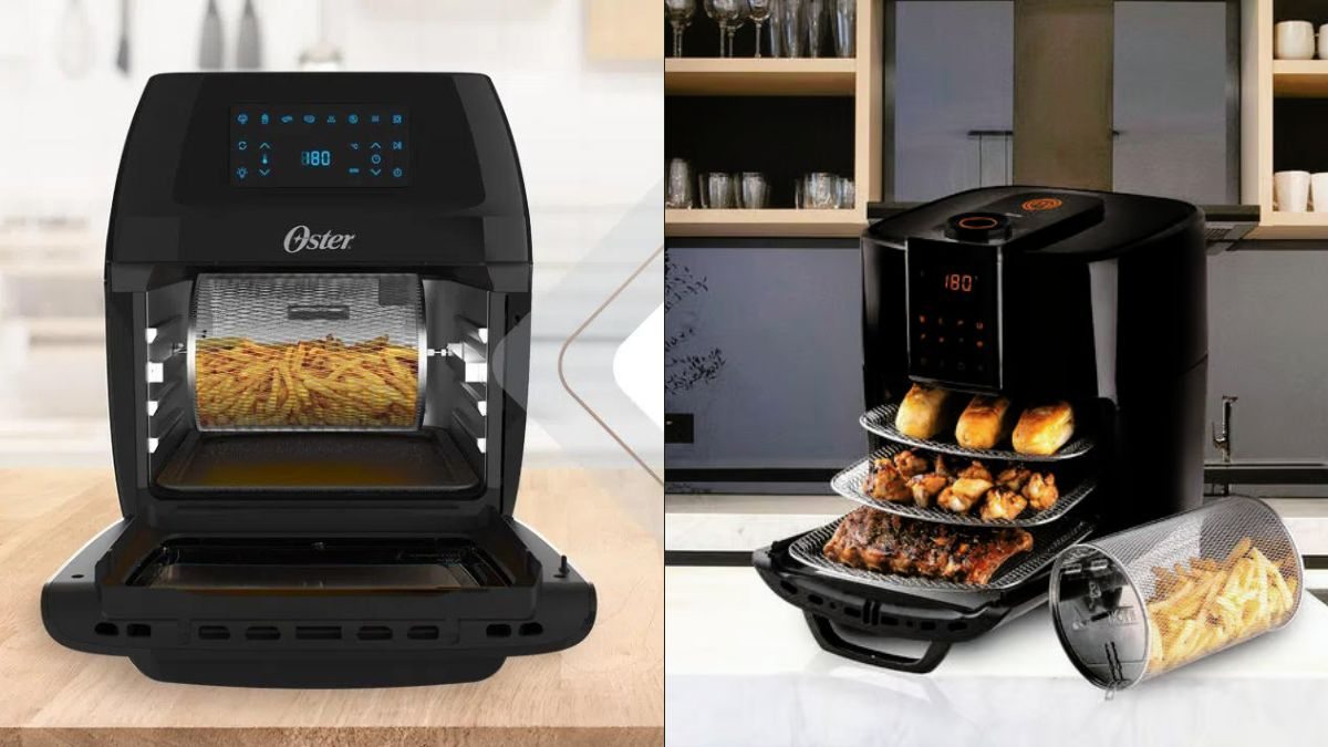 Modelos de airfryer forno da Oster e também o MasterChef Mallory