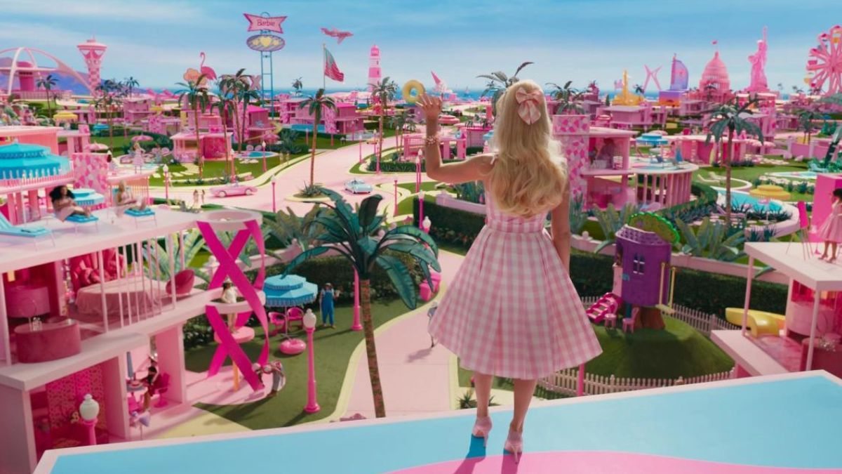 Cena de Barbie mostrando a Barbielândia