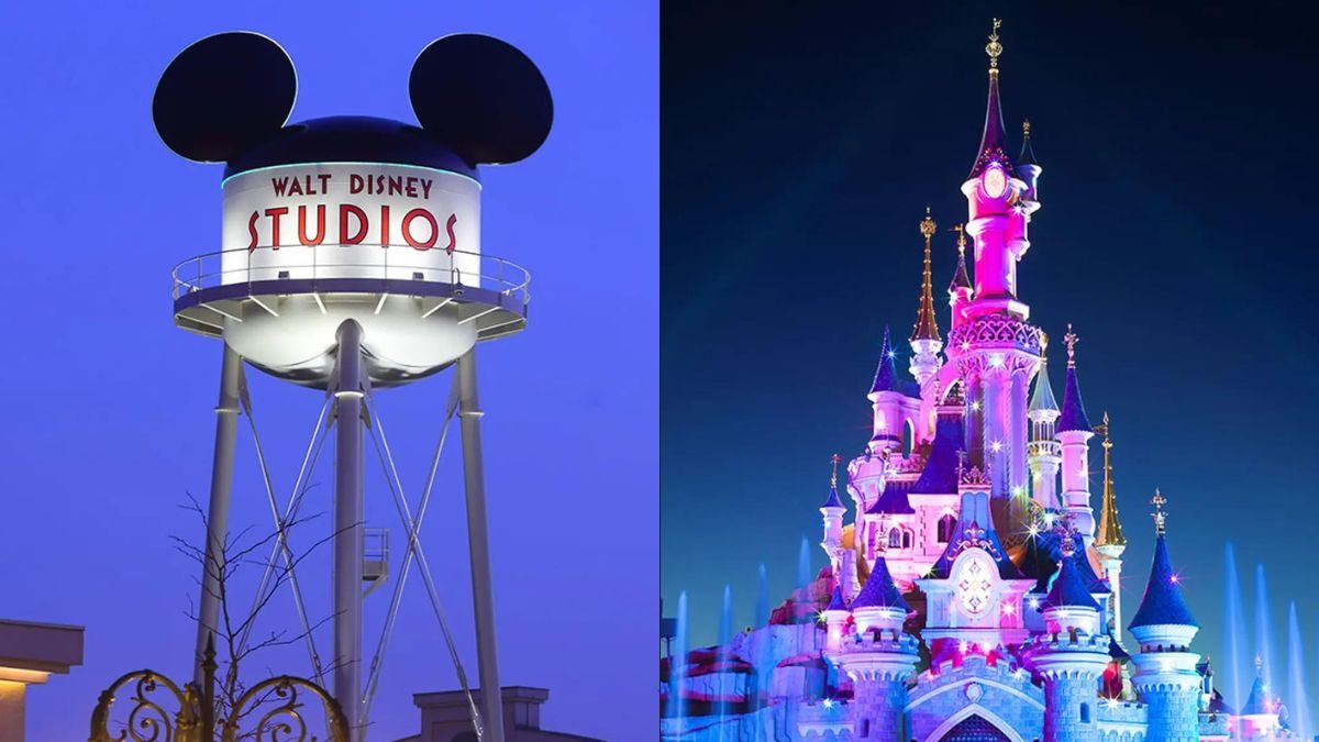 Os parques Disney Studios e Disneyland Park, em Paris