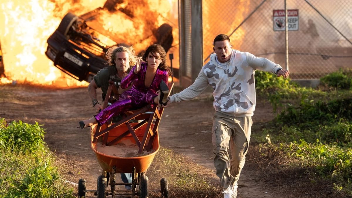 Brad Pitt, Sandra Bullock e Channing Tatum gravando filme Cidade Perdida
