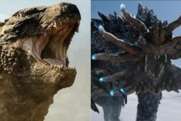 Montagem de fotos com Godzilla e os Titãs em Monarch