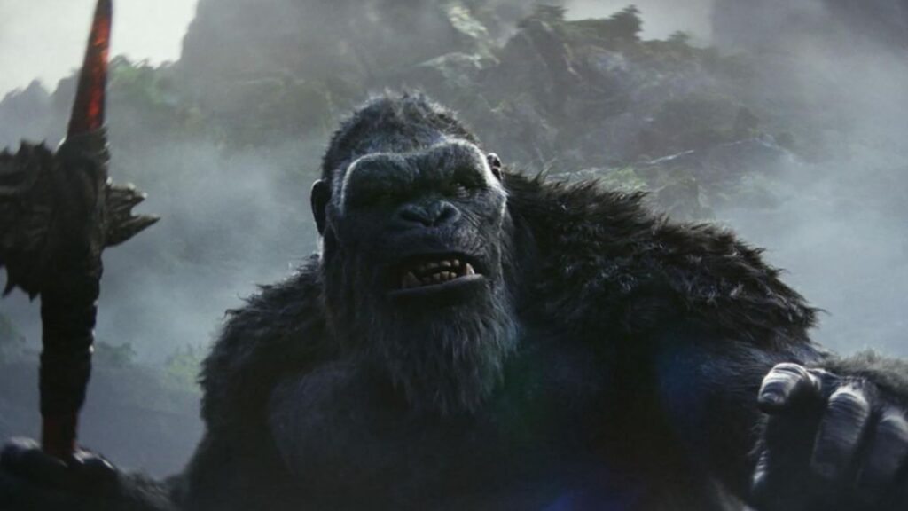 Cena de Godzilla e Kong: O Novo Império, filme que estreia em 2024