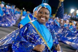 Águia de Ouro no ensaio técnico para o Carnaval 2024 de São Paulo