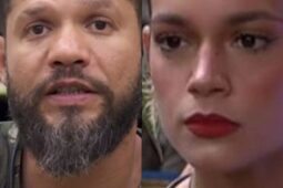Juninho e Alane estão na disputa por quem sai hoje (6 de fevereiro) do BBB 24, com parcial equilibrada na votação da enquete