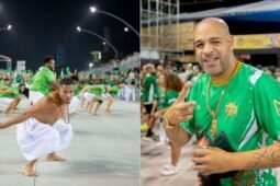 Adriano Imperador no ensaio técnico da Camisa Verde e Branco