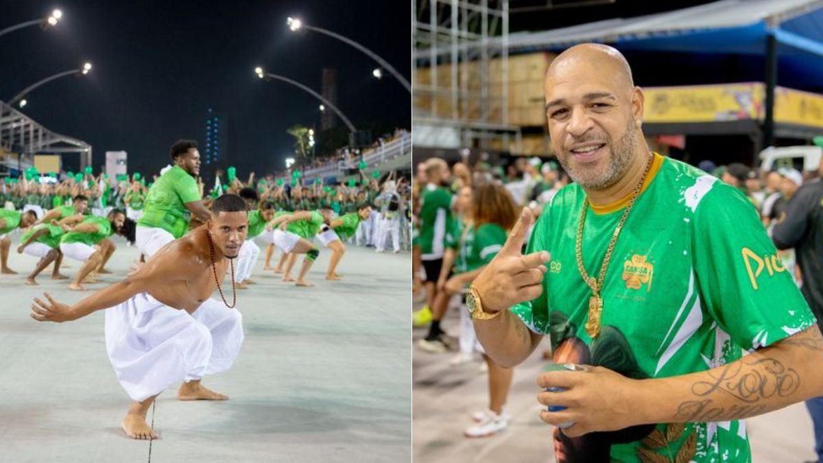 Adriano Imperador no ensaio técnico da Camisa Verde e Branco