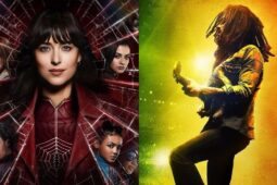 Cartazes de Madame Teia e Bob Marley, que lideram bilheteria no Brasil na Semana do Cinema