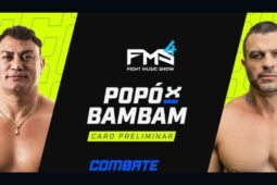 Capa da luta Popó x Bambam no YouTube, que vai passar apenas no Canal Combate ao vivo