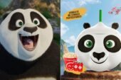 Montagem de fotos com combo Cinemark de Kung Fu Panda 4