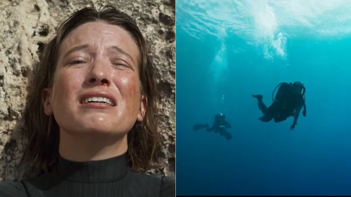 Sophie Lowe em cena de Sem Ar (The Dive), novo filme do Prime Video